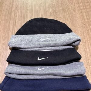 Nike Beanie Hat Set in Black and Gray